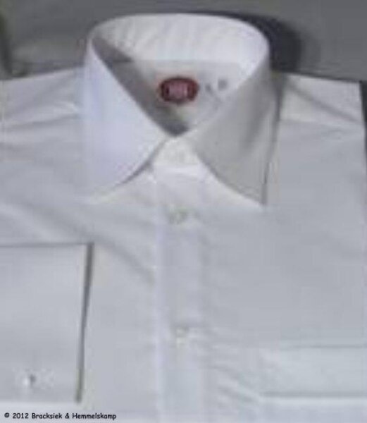 Herrenhemd/Zivilhemd (weiß), offene Knopfleiste